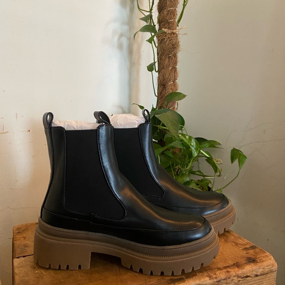 Na-kd Chunky Black Boots